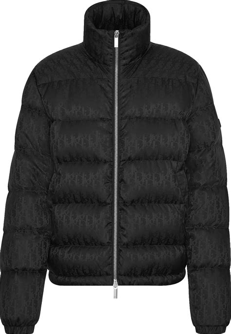 dior puffer jacket black|dior oblique jacket hooded.